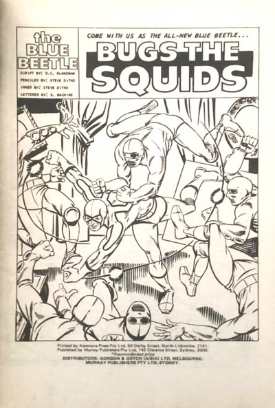 Blue Beetle (Murray, 1978 series)  #1 ([May 1978?]) — Untitled [Blue Beetle Bugs the Squids!]