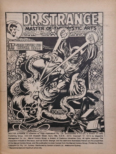 Doctor Strange (Yaffa/Page, 1982 series) [nn] (April 1982) — It Lurks within the Crystal Ball!