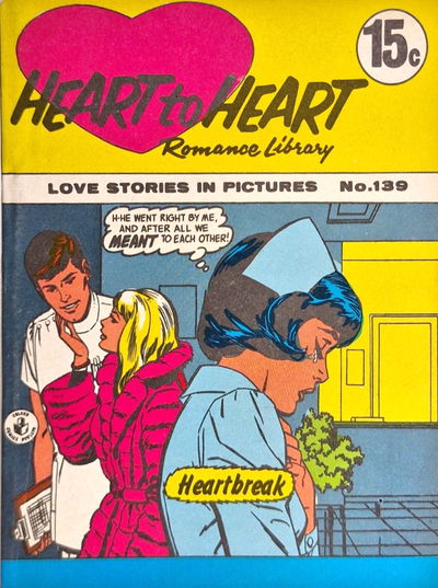 Heart to Heart Romance Library (Colour Comics, 1958 series) #139 ([December 1969?])