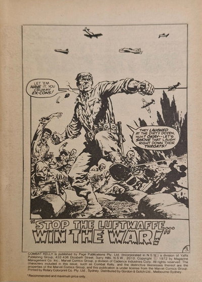 Combat Kelly and the Deadly Dozen (Yaffa/Page, 1980 series) [nn] ([1980?]) — Stop the Luftwaffe… Win the War!