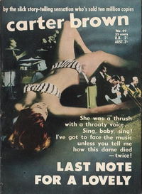 Carter Brown (Horwitz, 1955 series) #49 — Last Note for a Lovely [October 1957?]