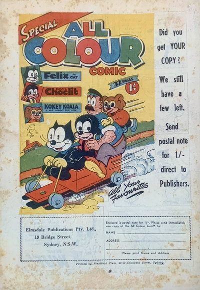 The Bosun and Choclit Funnies (Elmsdale Publications, 1946 series)  v8#4 ([May 1953?]) — All Colour comic