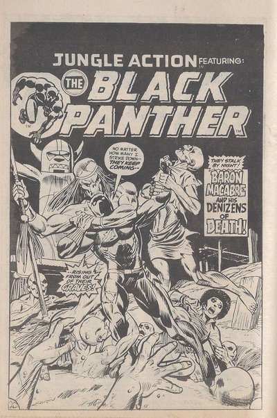 Jungle Action Featuring: The Black Panther (Yaffa/Page, 1982 series) [nn] ([May 1982?]) — Baron Macabre and His Denizens of Death!
