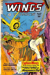 Wings Comics (Fiction House, 1940 series)  #109 (September 1949) —  The Vultures of Vengeance Sky 