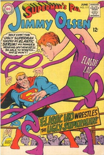 Elastic Lad Wrestles the Ugly Superman!