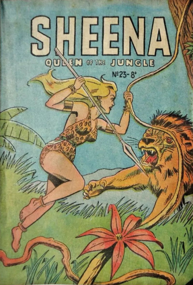 Sheena Queen of the Jungle (HJ Edwards, 1950 series) #23 ([August 1952?])