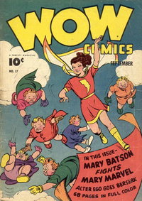Wow Comics (Fawcett, 1940 series)  #17 (September 1943) — Untitled [Mary Batson Fights Mary Marvel]