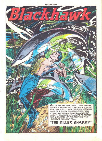 The Killer Shark (<span class="fw-500">Blackhawk</span>  #50 (March 1952)), page 1