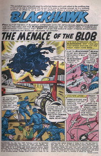 The Menace of the Blob (<span class="fw-500">Blackhawk</span>  #138 (July 1959)), page 1