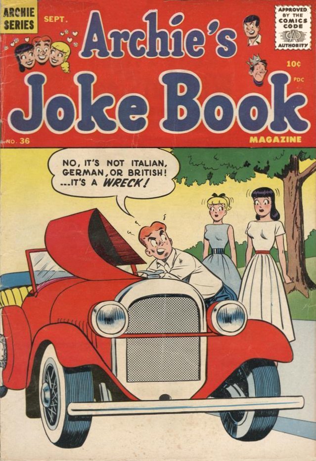 Archie's Joke Book Magazine (Archie, 1953? series) #36 (September 1958)