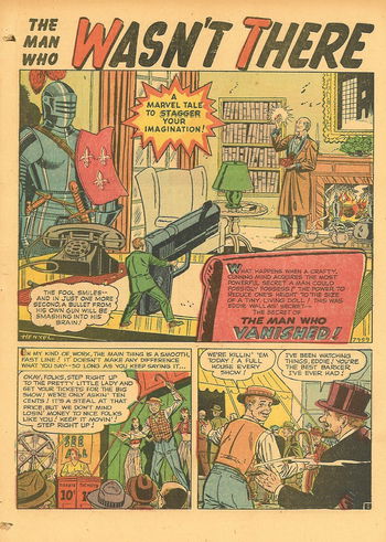 Marvel Tales (Marvel, 1949 series) #100 — The Man Who Wasn't There (page 1)