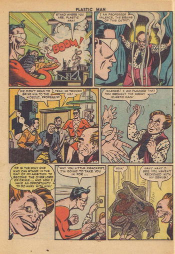 Plastic Man (Quality, 1943 series) #33 — The Overlord of Crime! (page 6)