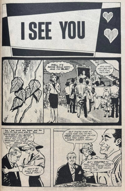 Secret Dreams Romances (Sport Magazine, 1963 series)  #17 ([July 1969?]) — I See You