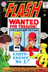 The Flash (DC, 1959 series)  #156 (November 1965) — The Super-Hero Who Betrayed The World!