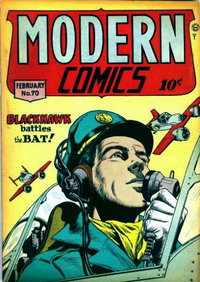 Modern Comics (Quality, 1945 series)  #70 (February 1948) — Blackhawk Battles the Bat!