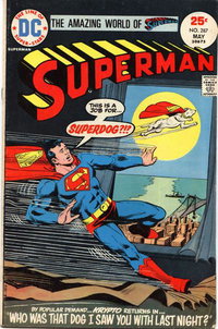 Superman (DC, 1939 series)  #287 (May 1975) — Who Was That Dog I Saw You With Last Night?