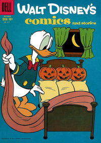 Walt Disney's Comics and Stories (Dell, 1940 series)  v19#1 (217) (October 1958) — Untitled [Pumpkins in Bed]