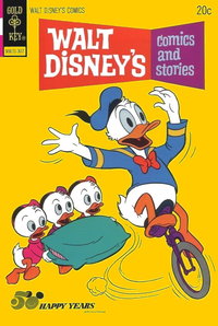 Walt Disney's Comics and Stories (Western, 1962 series)  v33#10 (394) (July 1973) — Untitled [Falls Off a Unicycle]