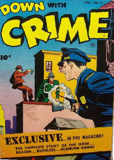Down with Crime (Fawcett, 1951 series) #2 (January 1952)