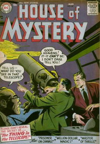 House of Mystery (DC, 1951 series)  #60 (March 1957) — The Thing in the Telescope!