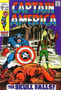 Captain America (Marvel, 1968 series)  #119 (November 1969) — The Skull Falls!