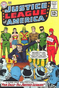Justice League of America (DC, 1960 series)  #8 (December 1961-January 1962) — For Sale--The Justice League!