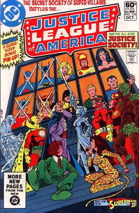 Justice League of America (DC, 1960 series)  #195 (October 1981) — The Secret Society of Super-Villains Battles The Justice League of America And The All-Star Justice Society !