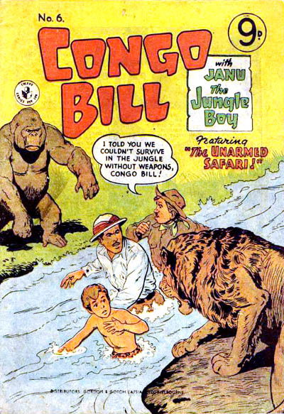 Congo Bill with Janu the Jungle Boy (Colour Comics, 1955 series) #6 [September 1955?]