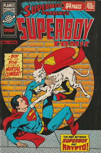 The war between Superboy and Krypto!