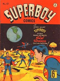 Superboy Comics (Color Comics, 1949 series) #10 — Six Superboys on the Moon!