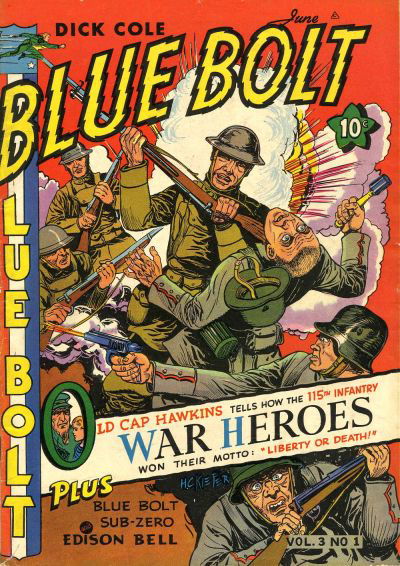 Blue Bolt (Novelty Press, 1940 series) v3#1 [25] (June 1942) June 1942