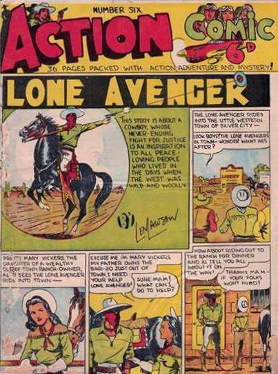 Action Comic (Peter Huston, 1946 series) #6 — Lone Avenger ([January 1947?])