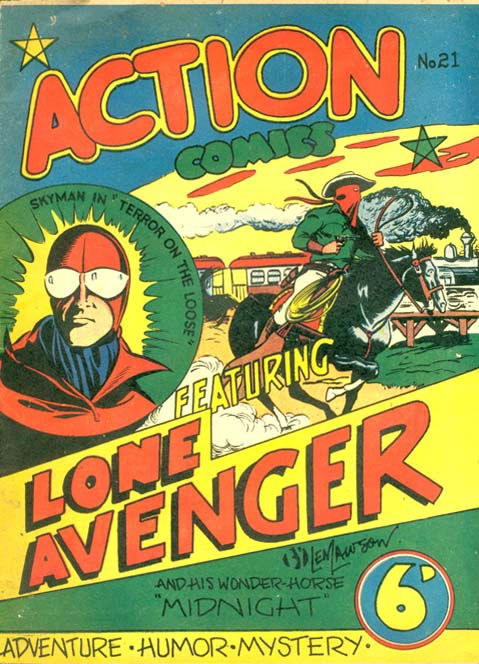 Action Comic (Leisure Productions, 1948 series) #21 — Action Comics Featuring Lone Avenger ([June 1948?])