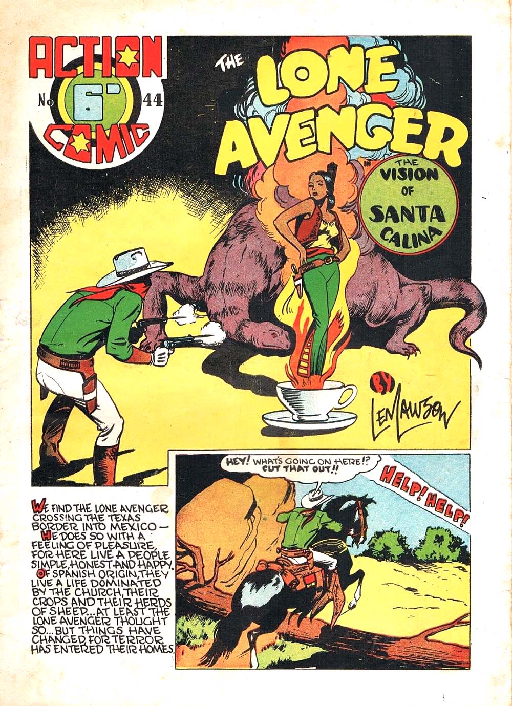 Action Comic (HJ Edwards, 1949? series) #44 — The Lone Avenger ([1950?])