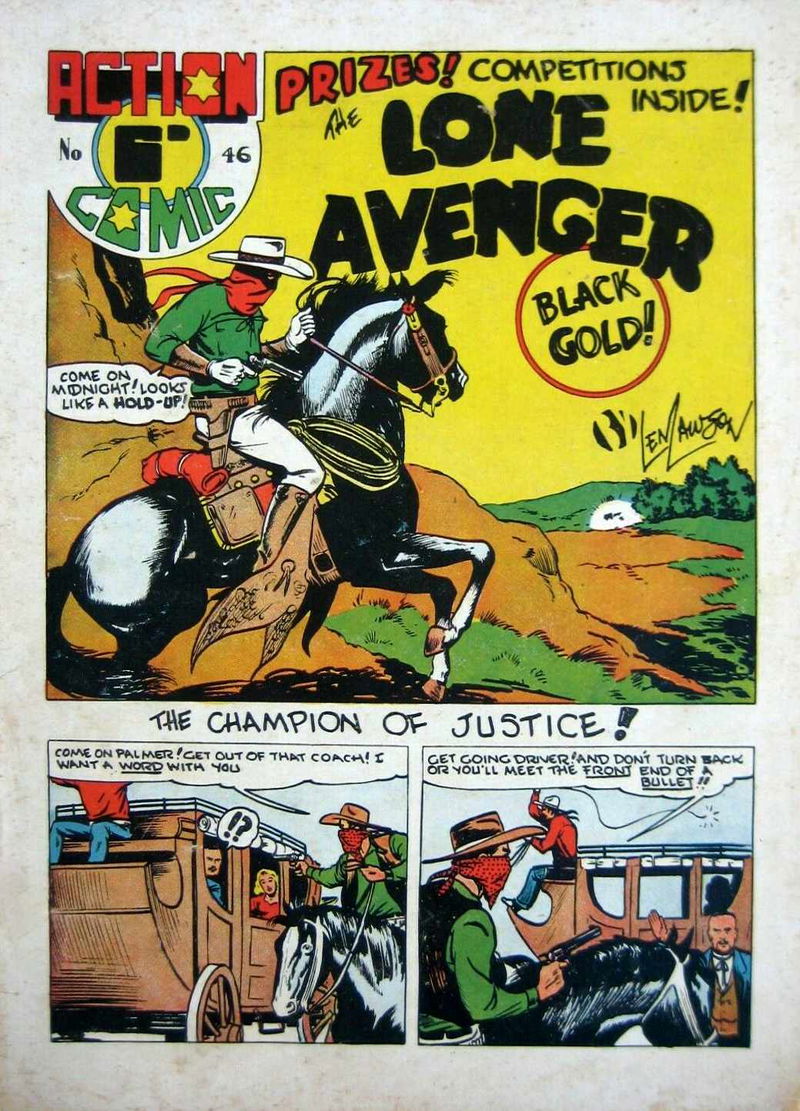 Action Comic (HJ Edwards, 1949? series) #46 — The Lone Avenger ([July 1950?])