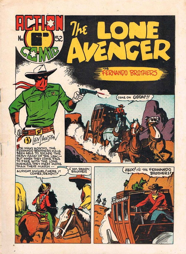 Action Comic (HJ Edwards, 1949? series) #52 ([1951?]) —The Lone Avenger