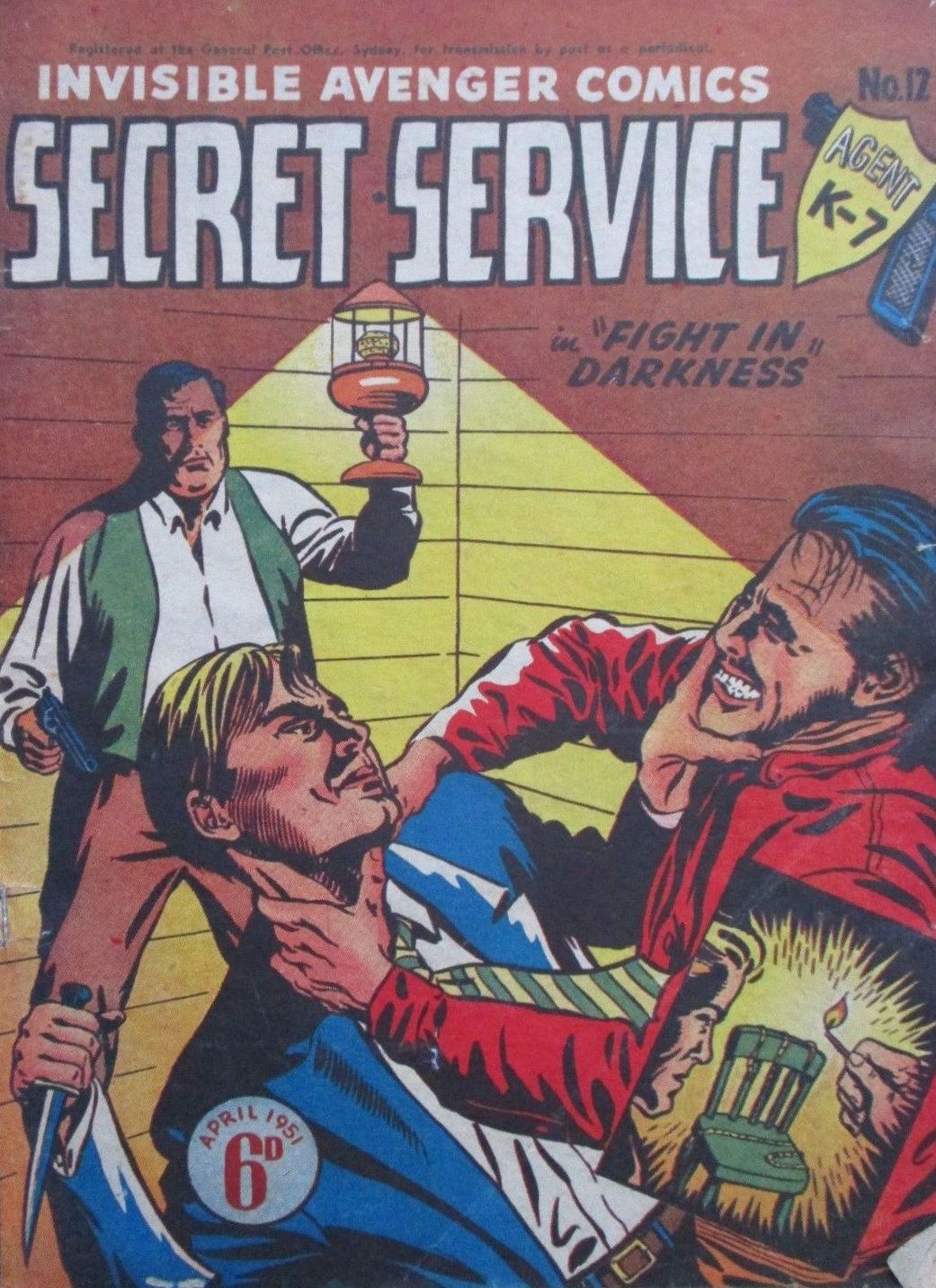 Invisible Avenger Comics (Illustrated, 1951 series) #12 — Secret Service Agent K-7 (April 1951)