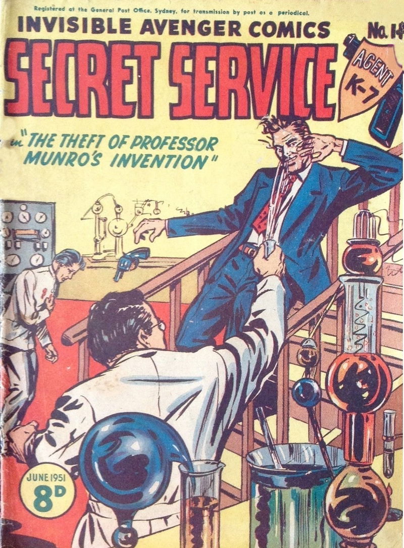 Invisible Avenger Comics (Illustrated, 1951 series) #14 — Secret Service Agent K-7 (June 1951)