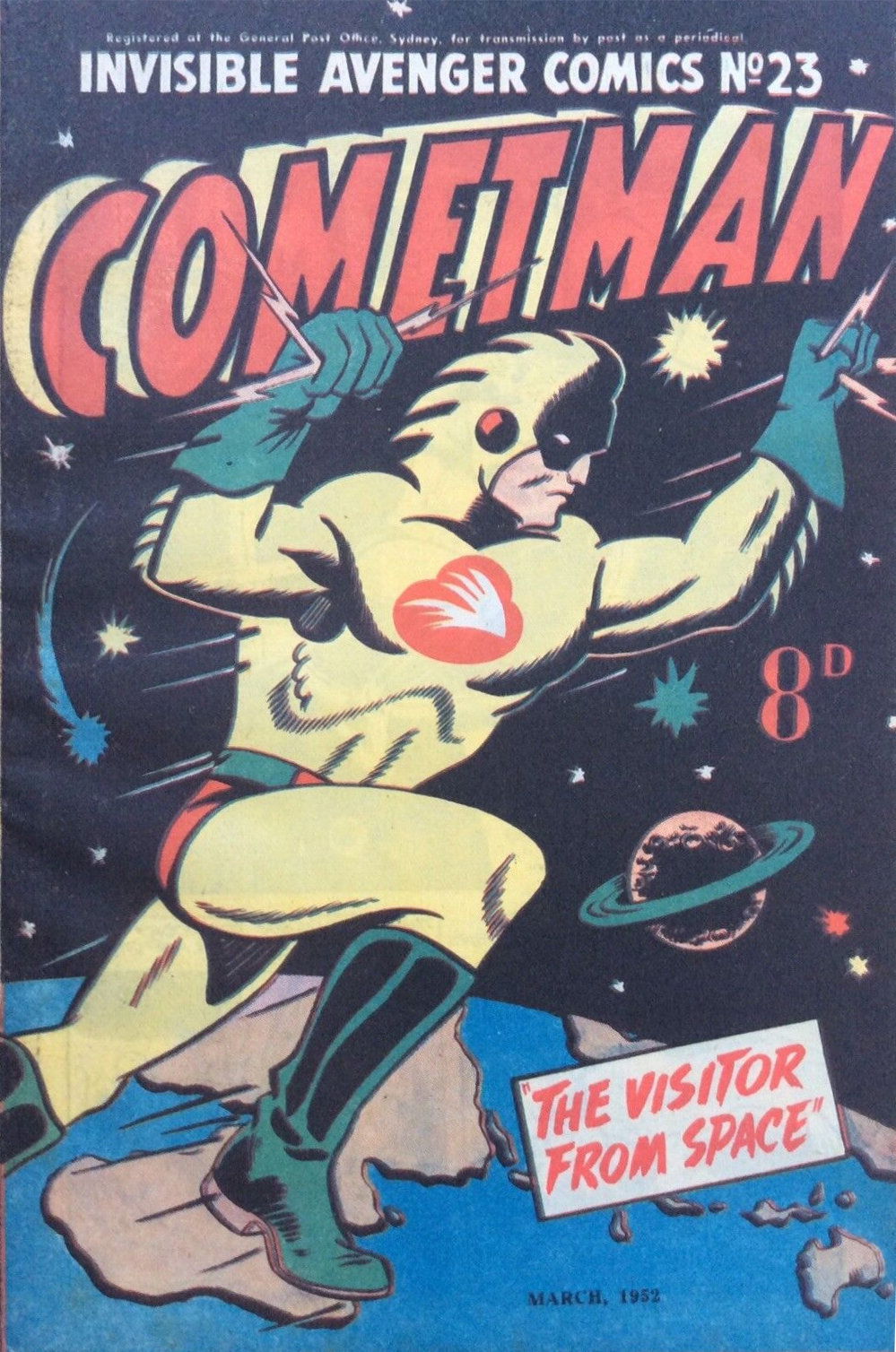 Invisible Avenger Comics (Illustrated, 1951 series) #23 — Cometman (March 1952)