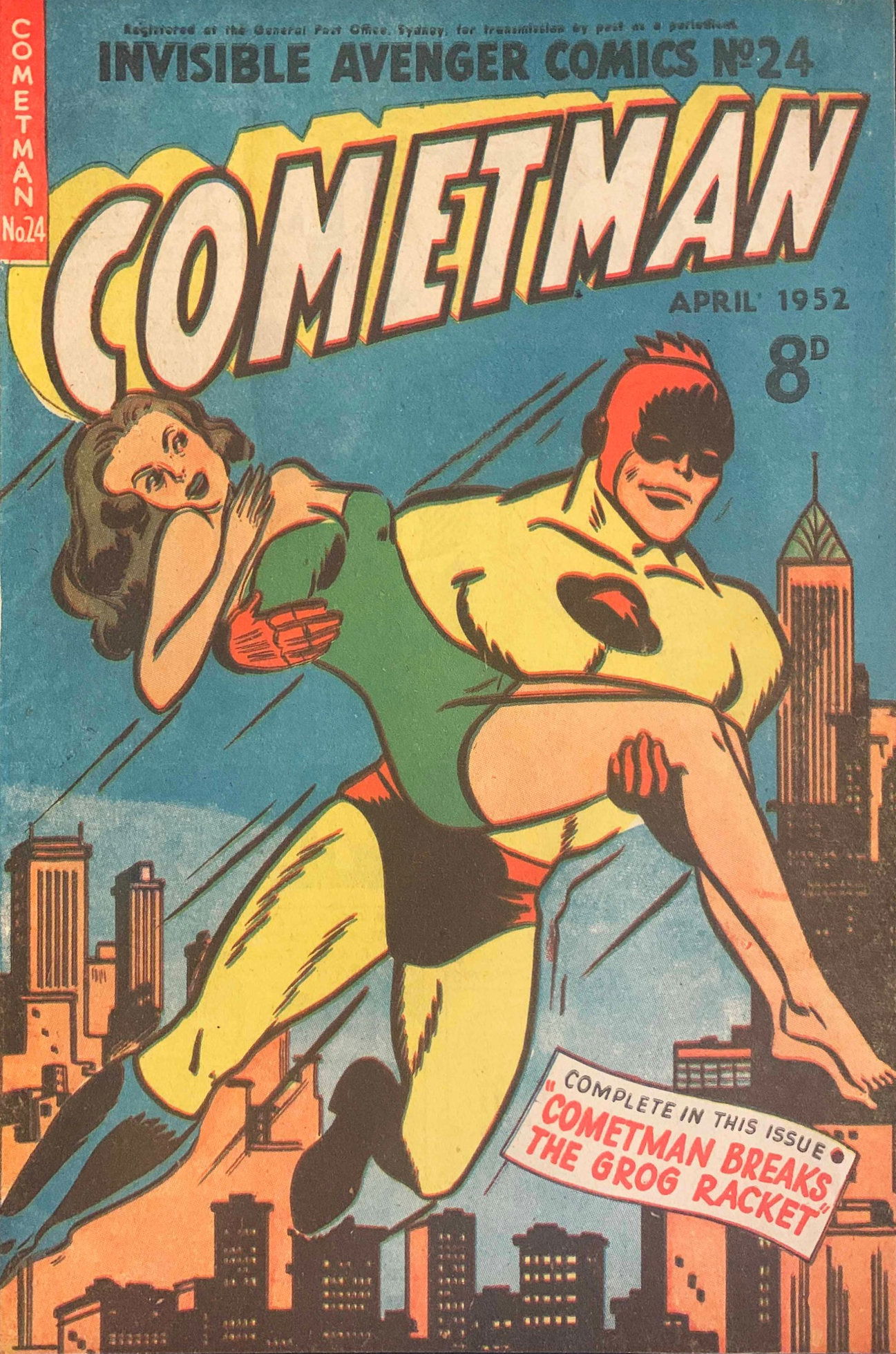 Invisible Avenger Comics (Illustrated, 1951 series) #24 — Cometman (April 1952)