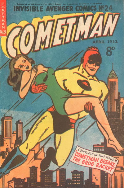 Invisible Avenger Comics (Illustrated, 1951 series) #24 — Cometman April 1952