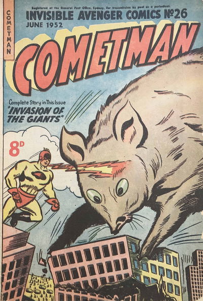 Invisible Avenger Comics (Illustrated, 1951 series) #26 — Cometman (June 1952)