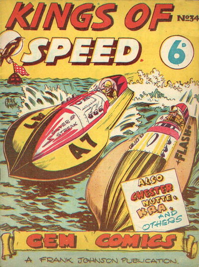 Gem Comics (Frank Johnson, 1946 series) #34 — Kings of Speed [September 1949]