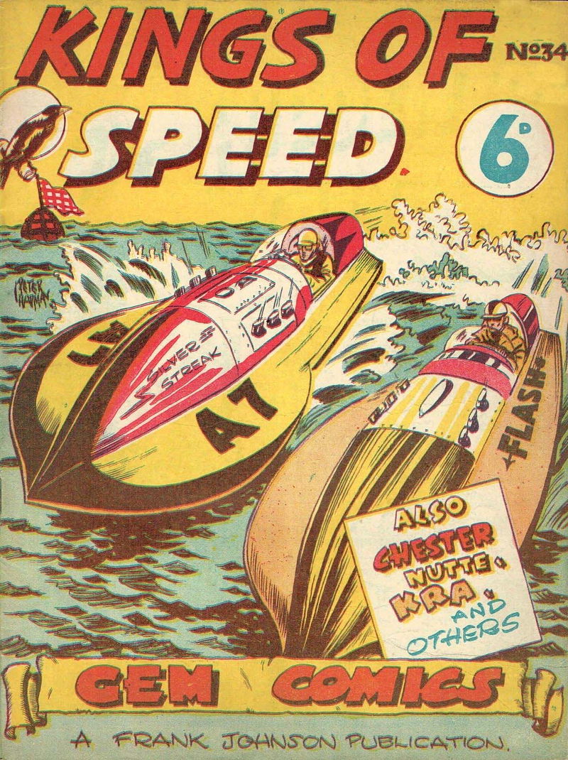 Gem Comics (Frank Johnson, 1946 series) #34 — Kings of Speed ([September 1949])