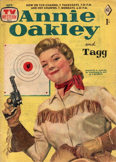 TV Western (Junior Readers, 1957 series) #8 — Annie Oakley and Tagg (September 1957)