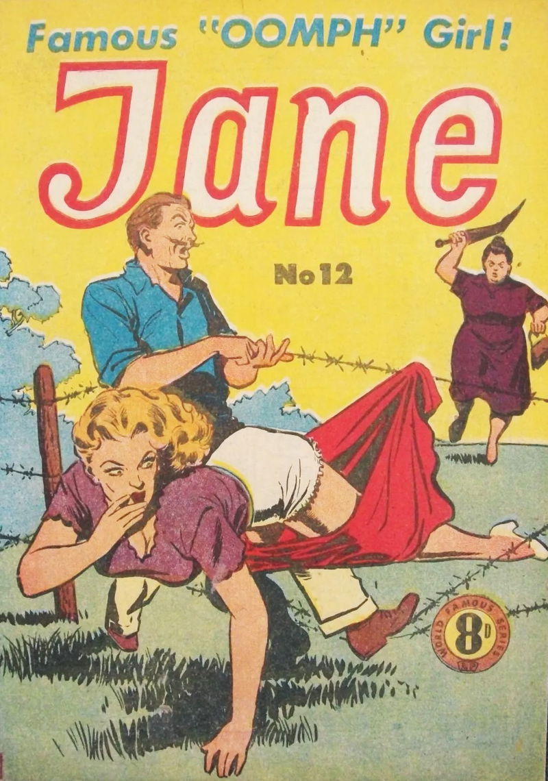 Jane Famous "Oomph" Girl (Atlas, 1954 series) #12 ([May 1955?])