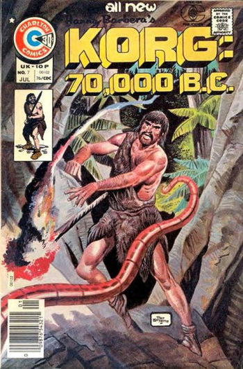 Korg: 70,000 B.C. (Charlton, 1975 series) #7 August 1976