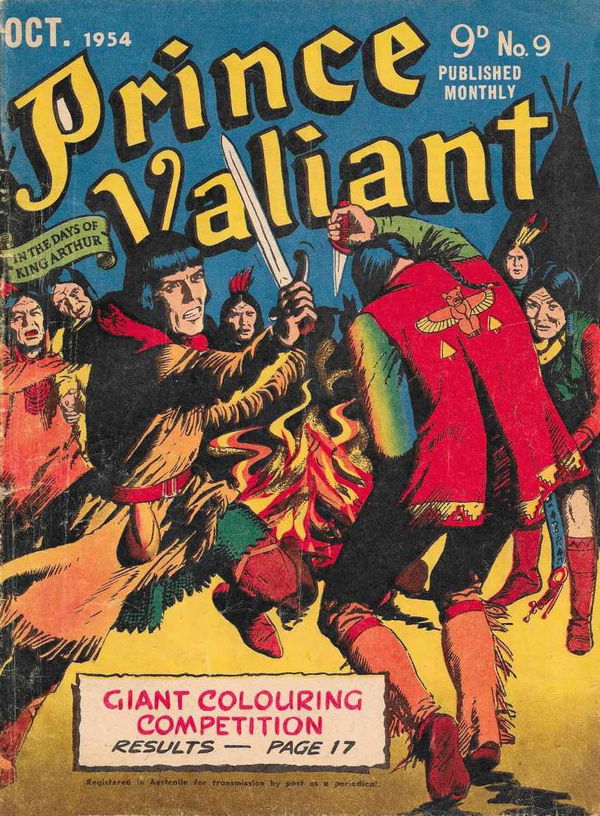 Prince Valiant in the Days of King Arthur (ANL, 1954 series) #9 (October 1954)