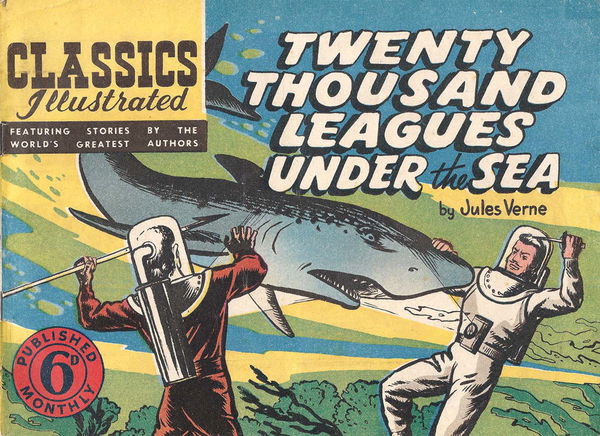 Classics Illustrated (Ayers & James, 1949 series) #23 ([March 1949?]) —Twenty Thousand Leagues Under the Sea