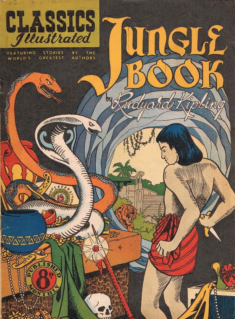 Classics Illustrated (Ayers & James, 1949 series) #58 — Jungle book ([February 1952?])